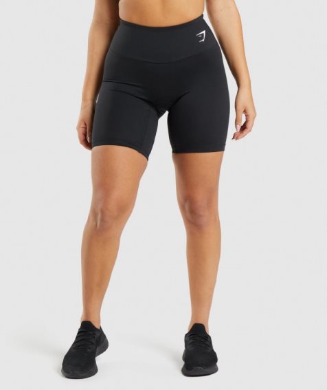 Szorty Gymshark Treningowe Cycling Damskie Czarne | PL 052HEB